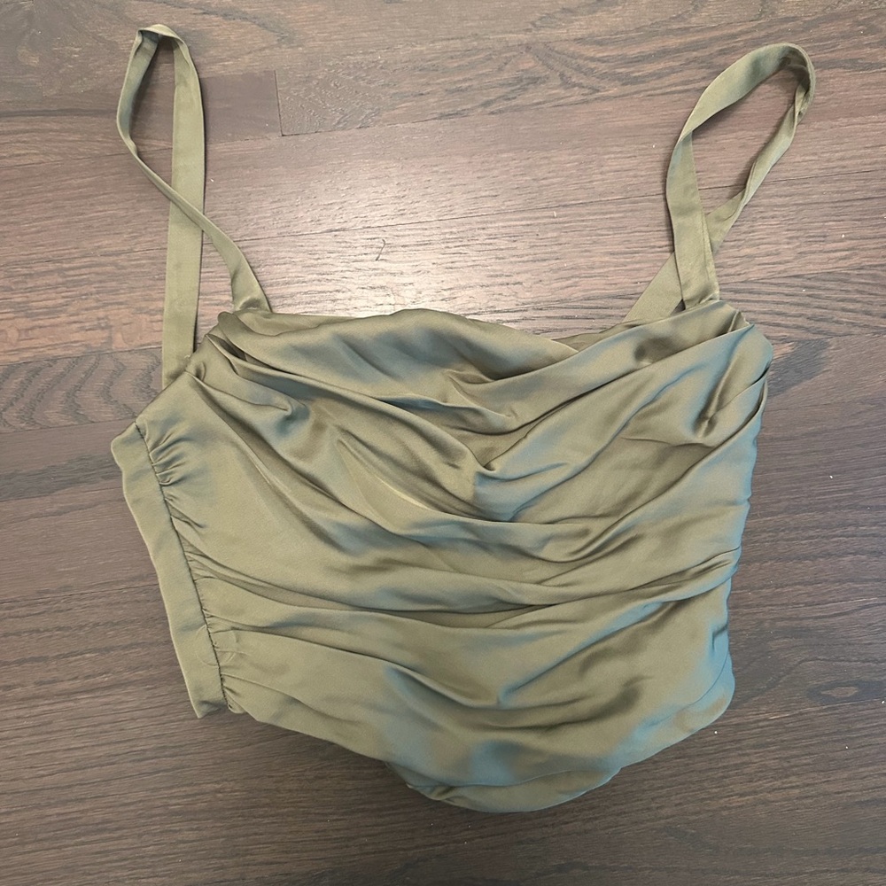 Zara Green cropped top.
